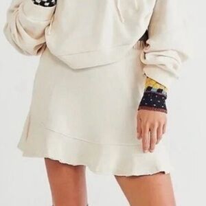Free People Beach Social Skirt, Ivory, Size Small
